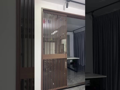 Wood Grain Grille Sliding Door