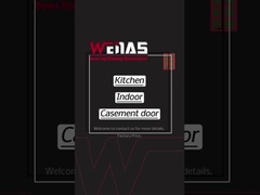 Ultra Slim French Aluminium Casement Door With Fluted Glass