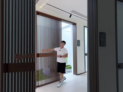 Aluminum Ultra Narrow Frame Log Style Sliding Door